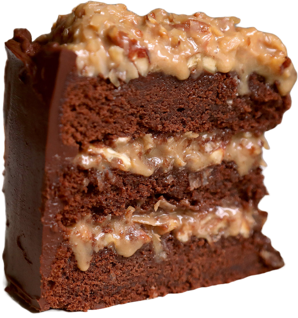 german chocolate cake slice